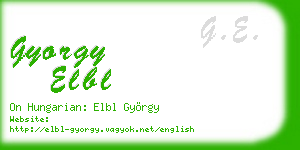 gyorgy elbl business card